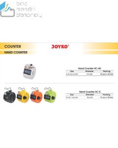 Foto Alat Hitung Manual Zikir Tasbih Hand Tally Counter Joyko HC-4D | HC-4DJA | HC-5 merek Joyko