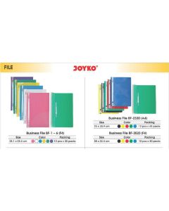 Toko Atk Grosir Bina Mandiri Stationery Jual Map Berkas Plastik dengan Acco fastener Joyko Business File 