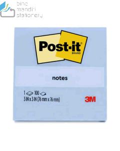 3M Post-it 654-1CB Sticky Note 76x76mm Cloud Blue