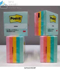 3M Post-it 654-5AP Sticky Note Colour 76x76mm 500 Sheets