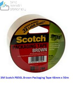 Katalog 3M Scotch harga murah & terjangkau, Image ATK Sekolah SIPLAH 3M Scotch PB50L Brown Packaging Tape 48mm x 50m harga normal 27500 di Distributor ATK Bina Mandiri Stationery