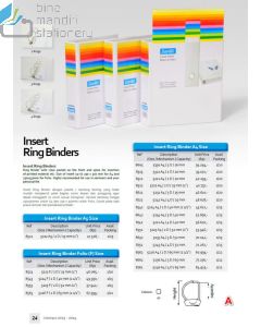 Jual Map berkas arsip Bantex 8543 Insert Ring Binder 5224 FC 2D-40mm White terlengkap di toko alat tulis