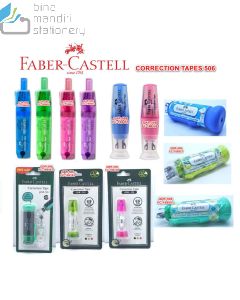 Foto Faber-Castell Correction Tape QAR 506 Barrel Fancy Green (169663) Tipex kertas pita koreksi merek Faber Castell