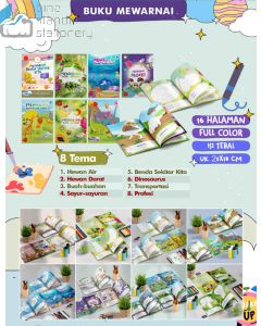 contoh gambar produk Buku Mewarnai 16 Halaman 8 tema tersedia di toko ATK bina mandiri stationery