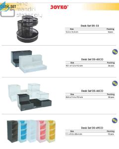 Foto Tempat Penataan Stationery Meja  Joyko Desk Set DS-46CO (White,Black) merek Joyko