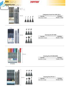 Contoh Pena Menggambar Joyko Drawing Pen DP-298S merek Joyko