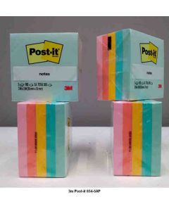 3M Post-it 654-5AP Sticky Note Colour 76x76mm 500 Sheets